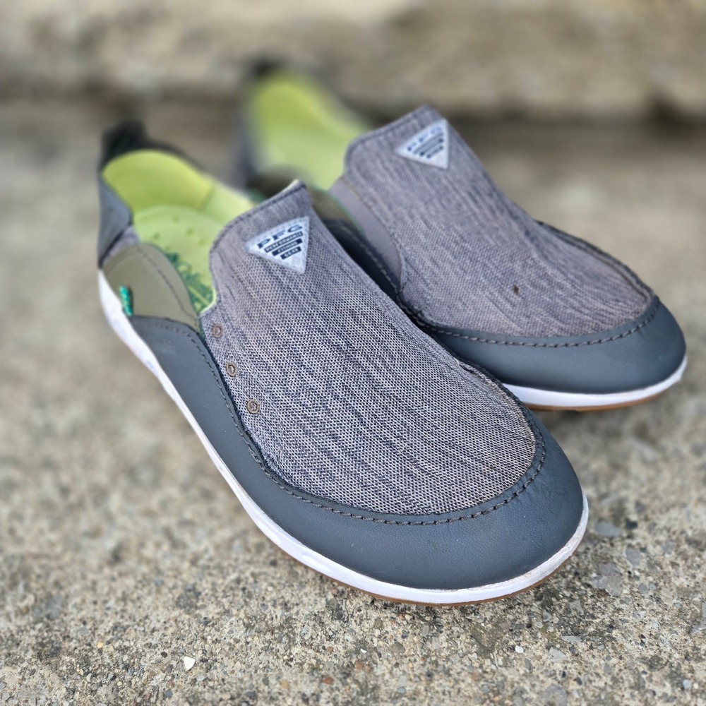 Columbia PFG Bahama Vent Boat Shoes Men's Size 11.5 sllip On Loafers Beach gray